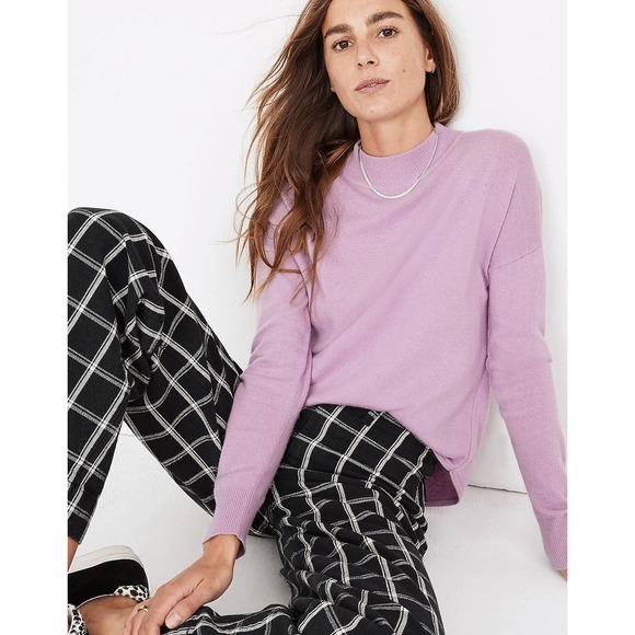 Madewell Sweaters - Madewell Ashbury Merino Wool Alpaca Blend Mockneck Sweater Lilac Purple Size M